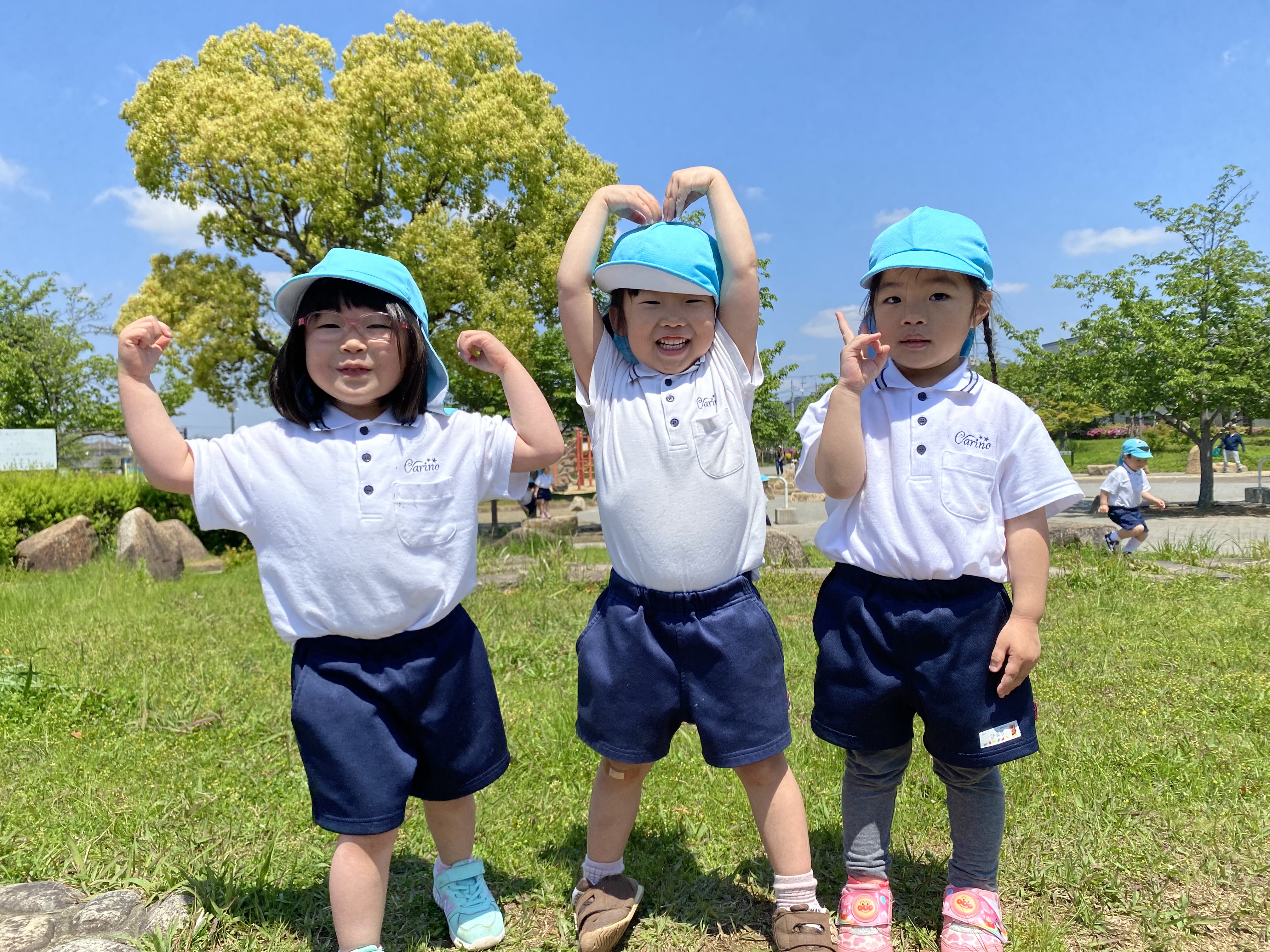 春の遠足　３歳児(松原カリーノ保育園)