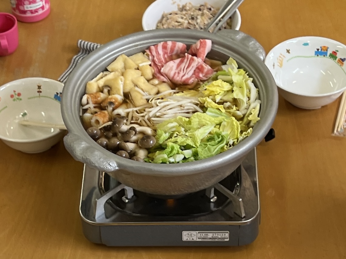 🍲ちゃんこ鍋パーティー🍲　４・５愛児（カリーノ保育園）