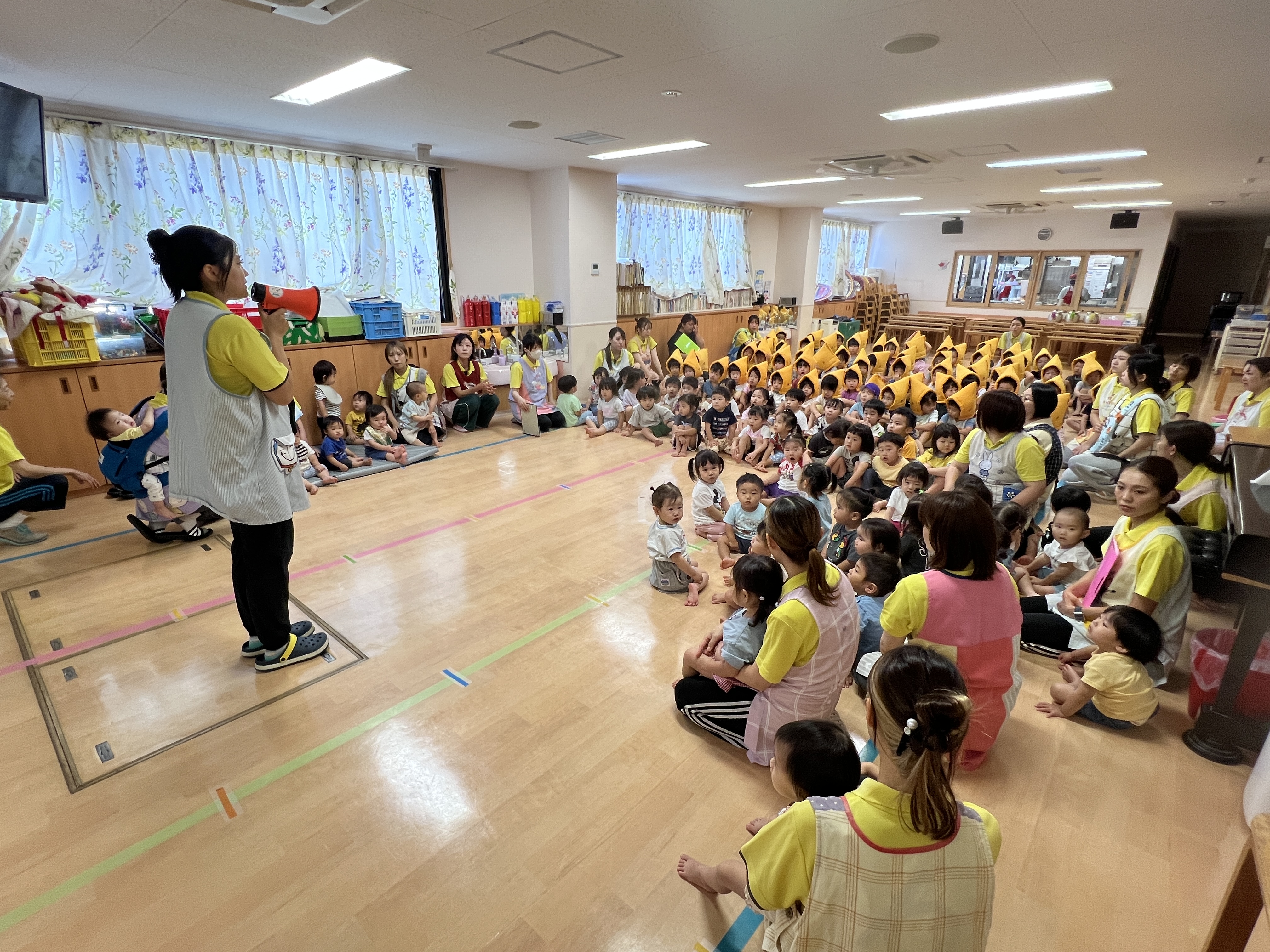 避難訓練（松原カリーノ保育園）